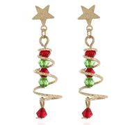 Boucles d'oreilles de vacances rebondissantes avec symboles de Noël interchangeables, construction en alliage de haute qualité, bijoux légers et confortables pour femmes, accessoires d'oreilles