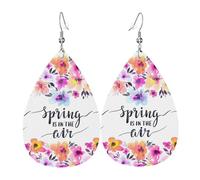 Boucles d'oreilles de vacances Spring Is In The Air pour femme, boucles d'oreilles pendantes festives, bijoux élégants pour célébrations, One Size, Cuir