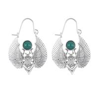 Boucles d'oreilles délicates en forme de papillon de nuit - Doré/argenté - Avec breloque scarabée sacrée - Pour un usage quotidien, une fête, un gitan, Moyen, Comme décrit, Comme décrit.