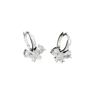 Boucles d'oreilles délicates en forme de papillon pour femme, étincelantes et douces avec des pierres de zirconium, parfaites pour un usage quotidien, Moyen, Métal, Pas de pierre précieuse