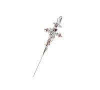 Boucles d'oreilles délicates en forme de rose et d'épine Alliage artisanal détaillé Texture Religieuse, taille unique, comme décrit
