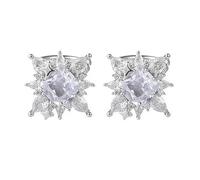 Boucles d'oreilles délicates en oxyde de zirconium Manchettes d'oreilles géométriques Accessoires pour femmes pour les fêtes et accessoires de port quotidien