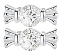 Boucles d'oreilles délicates pour femme en forme d'argent S999 avec oxyde de zirconium, bijoux légers au quotidien, design hypoallergénique à offrir et à porter au quotidien, toutes les boucles