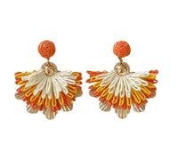 Boucles d'Oreilles d'Été Bijou Bohème Fleur en de Zinc