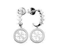 Boucles d'oreilles - Devinez - Jube01112Jwrht-u - Acier inoxydable - Pierres - Cercle logo