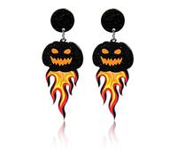 Boucles d'oreilles d'Halloween pour femme - Boucles d'oreilles pendantes en forme de citrouille - Boucles d'oreilles effrayantes - Accessoires d'Halloween pour femme - Bijoux citrouille (Style8