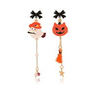 Boucles d'oreilles d'Halloween pour femme - Boucles d'oreilles pendantes en forme de citrouille - Boucles d'oreilles effrayantes - Accessoires d'Halloween pour femme - Bijoux citrouille (Style8