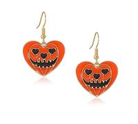 Boucles d'oreilles d'Halloween pour femme - Boucles d'oreilles pendantes en forme de citrouille - Boucles d'oreilles effrayantes - Accessoires d'Halloween pour femme - Bijoux citrouille (Style8_cœur