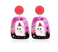Boucles d'oreilles d'Halloween pour femme - Boucles d'oreilles pendantes en forme de citrouille - Boucles d'oreilles effrayantes - Accessoires d'Halloween pour femme - Bijoux citrouille (Style8