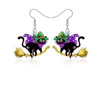 Boucles d'oreilles d'Halloween pour femme - Boucles d'oreilles pendantes en forme de citrouille - Boucles d'oreilles effrayantes - Accessoires d'Halloween pour femme - Bijoux citrouille (style 2)