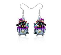Boucles d'oreilles d'Halloween pour femme - Boucles d'oreilles pendantes en forme de citrouille - Boucles d'oreilles effrayantes - Accessoires d'Halloween pour femme - Bijoux citrouille (style 5)