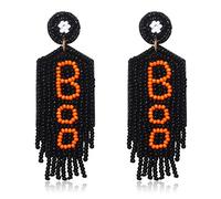 Boucles d'oreilles d'Halloween pour femme faites à la main avec perles Boo - Boucles d'oreilles effrayantes, perles, pas connu, Perles, Inconnu