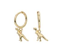 Boucles d'oreilles dinosaures en argent sterling en forme de dessin animé tridimensionnel pour femme européenne et américaine bijoux de personnalité créative, Métal
