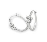 Disney Boucles d'oreilles créoles Minnie Mouse plaquées argent sterling taille unique sans gemme