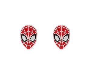 Boucles d'oreilles Disney Marvel Spiderman en argent sterling avec émail de dessin animé