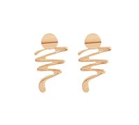 Boucles d'oreilles dorées irrégulières ondulées et rondes pour femme, coucher de soleil comme des boucles d'oreilles, minimaliste, cadeau à présenter