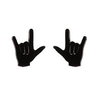 Boucles d'oreilles d'oreilles en acier inoxydable personnalisées Je t'aime Signe de la main Signe pour femmes Bijoux minimaux (D, One Size)