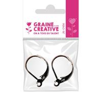 Boucles d'oreilles dormeuses Vieil argent 1 paire