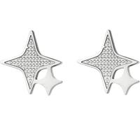 Boucles d'oreilles double étoile - argent KP23461