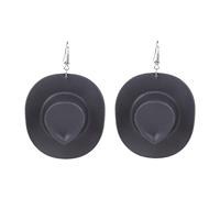 Boucles d'oreilles doubles pour deux trous boucles d'oreilles de chapeau occidental Boucles d'oreilles en plastique pour femmes pour femmes