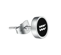 Boucles d'oreilles douze constellations en acier titane pour homme coréen., Métal