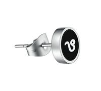 Boucles d'oreilles douze constellations en acier titane pour homme coréen., Métal