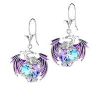 Boucles d'oreilles dragon pour femme Bijou fantaisie en en forme d'animal | Boucles d'oreilles dragon pendantes pour femme, petite amie, mère, fête d'anniversaire, réunions entre amies