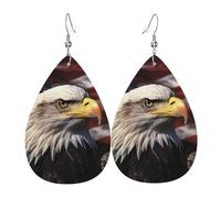 Boucles D'Oreilles Drapeau Américain Et Eagle Pendante De Goutte Rétro Confortables Larme Balancent Boucles D'Oreilles, Pour Ouple, Birthday, Festival