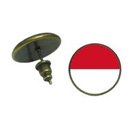 Boucles d'oreilles Drapeau National,Boucles d'oreilles À Tige avec Drapeau De Monaco - Fierté Monégasque sur Le Thème du Pays - Boucles d'oreilles Rondes en Verre Artisanal - Cadeau pour Fem