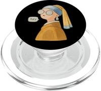 Boucles d'oreilles drôles avec Perle pour Fille, Portrait Classique Humour PopSockets PopGrip pour MagSafe