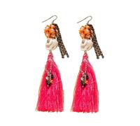 Boucles d'oreilles drôles et passionnantes en forme de tête de mort, boucles d'oreilles colorées et mignonnes avec perles, fantôme, bijoux d'Halloween pour femmes, Acrylique, Pas de gemme