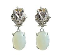 Boucles d'oreilles Drop Hetian Jade S Longues Boucles d'oreilles enracinement pour Femmes - Boucles d'oreilles Bien sculptées, Boucles d'oreilles filantes pour la fête