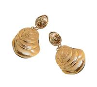 Boucles D'oreilles Drop Martelées Légères Élégantes Boucles D'oreilles En Or/Argent Plaqué Pour Les Femmes Avec Un Urbain Géométrique Moderne