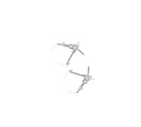 Boucles d'oreilles dynamiques triple piercing orbite géométrique en alliage bijoux de construction bijoux pour jour décontracté à soirée formelle clous d'oreilles étoile quatre pointes