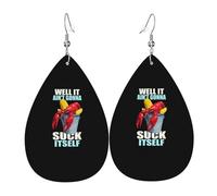 Boucles D'Oreilles Eh Bien, Ça Ne Va Pas Se Sucer Tout Seul, Écrevisses De La Nouvelle-Orléans Faux Cuir Goutte Rétro Larme Balancent Boucles D'Oreilles, Pour Décoration De Fête, Birthday