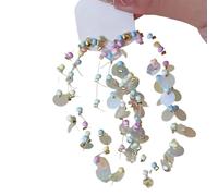 Boucles d'oreilles élégantes à pompons en perles Design minceur Visage Design léger et confortable Accessoires pour femmes Dopamine Paillettes Perles Glands Boucles d'oreilles