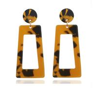 Boucles d'oreilles élégantes en acétate de forme trapézoïdale avec pendentif tendance pour tous les jours et spécial