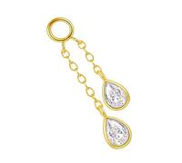 Boucles d'oreilles élégantes en argent avec perles en forme de losange et accents de cristal pour un look tendance - Argent avec accents de diamant, taille unique, comme décrit