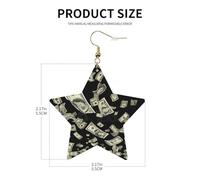 Boucles d'oreilles élégantes en cuir avec signe du dollar - Accessoires tendance et uniques pour un usage quotidien, taille unique