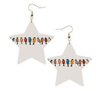Boucles d'oreilles élégantes en cuir coloré en forme d'étoile - Accessoires tendance et uniques pour un usage quotidien, taille unique