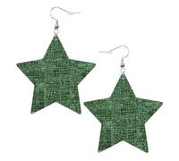 Boucles d'oreilles élégantes en cuir d'alligator en forme d'étoile - Accessoires tendance et uniques pour un usage quotidien, taille unique