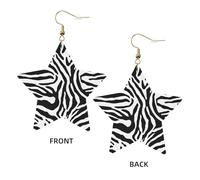 Boucles d'oreilles élégantes en cuir imprimé zèbre - Accessoires tendance et uniques pour un usage quotidien, taille unique