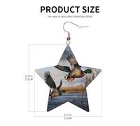 Boucles d'oreilles élégantes en cuir motif canards sauvages chasseurs - Accessoires tendance et uniques pour un usage quotidien, taille unique