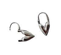 Boucles d'oreilles élégantes en forme de cœur en acier inoxydable Texture Boucles d'oreilles confortables pour un usage quotidien Convient à plusieurs styles de tenues Boucles d'oreilles d'amour