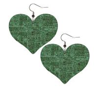Boucles d'oreilles élégantes en forme de cœur en cuir d'alligator - Accessoires tendance et uniques pour un usage quotidien, taille unique