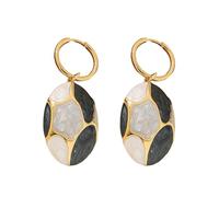 Boucles d'oreilles élégantes en forme de goutte ovale Boucles d'oreilles en acier inoxydable avec huile goutte pour une usure quotidienne Boucles d'oreilles minimalistes, taille unique, Comme décrit