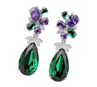 Boucles d'oreilles élégantes en forme de goutte - Texture cuivre - Confortables - À porter au quotidien - Convient pour de nombreuses tenues - Boucles d'oreilles pendantes à base de cuivre avec zircon