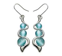 Boucles d'oreilles élégantes en forme de vague avec pierre naturelle Matériaux confortables et robustes pour une utilisation temporelle Bijoux pour femmes tendance, taille unique, Comme décrit
