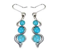 Boucles d'oreilles élégantes en forme de vague avec pierre naturelle Matériaux confortables et robustes pour une utilisation temporelle Bijoux pour femmes tendance, taille unique, Comme décrit