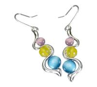 Boucles d'oreilles élégantes en forme de vague avec pierre naturelle Matériaux confortables et robustes pour une utilisation temporelle Bijoux pour femmes tendance, taille unique, Comme décrit